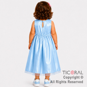 DISFRAZ PRINCESA LARGO CON BRETEL CELESTE TALLE 0